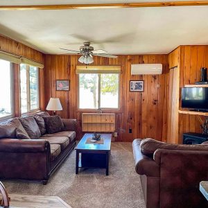 Cedar Rapids Lodge Cabin 5 living room